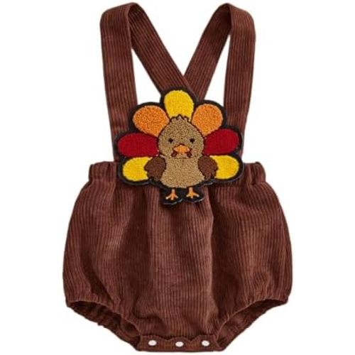 Newborn Baby Boy Girl Football Outfit Rugby Embroidery Corduroy Overall Shorts Backless Bubble Romper Cute Jumpsuit