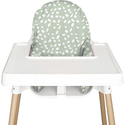Nibble and Rest Highchair Insert Cover, Compatible for IKEA Antilop Highchair, High Chair Accessories Stain-Proof and Wipeable Insert Cover (Cushion NOT Included)(Sagedots)