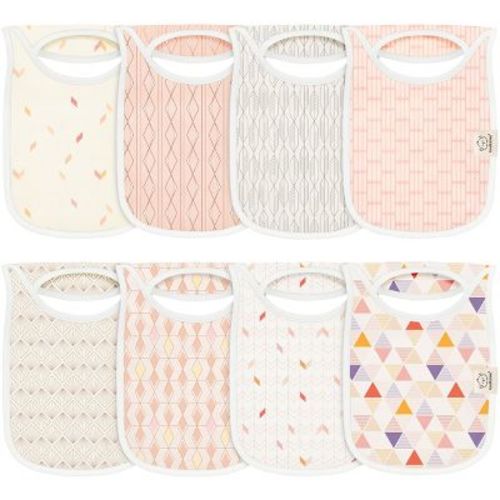 KeaBabies 8-Pack Hallo Baby Drool Bibs, Baby Bibs for Boys, Girls, Pull-on Bibs for Baby Boy, Baby Girl, Baby Bib Unisex (Prism)