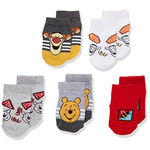 Winnie the Pooh Baby Girls' Disney 5 Pack Shorty Socks