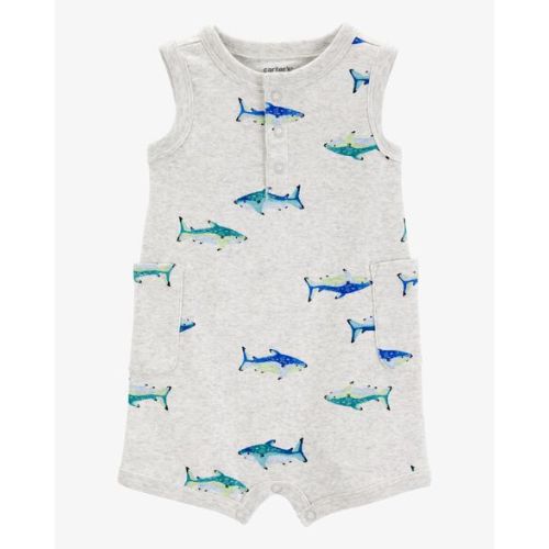 Baby Fish Cotton Blend Romper - Gray - Carter's | Carter's (Newborn)