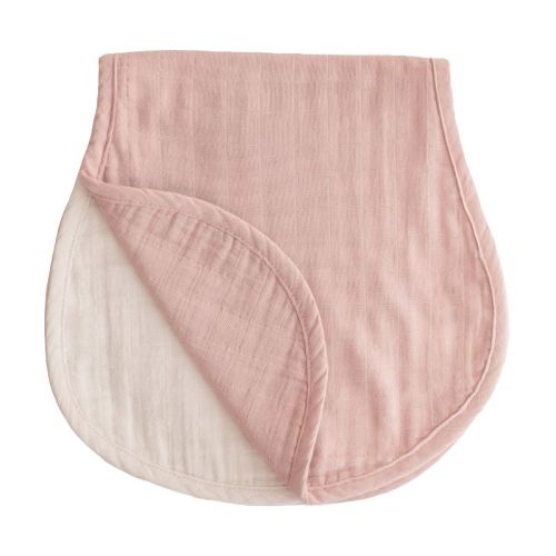 Organic Cotton Muslin Burp Cloth 2-Pack Blush/Fog One Size