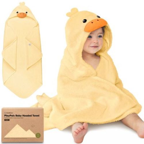 KeaBabies PlayPals Baby Towels with Hood for Girls, Boys, 100% Organic Soft Cotton Hooded Bath Towels for Newborn, Kids (Duci)