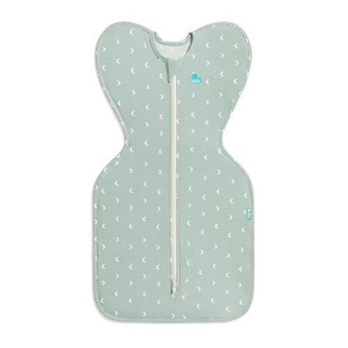 Love to Dream Swaddle Up Original, Arms Up Position, Light and Ultra Breathable Cotton - Wearable Blanket - 1.0 TOG - (20-24°C) Ideal for Moderate Temps, Medium 13-19lbs, Moon Olive