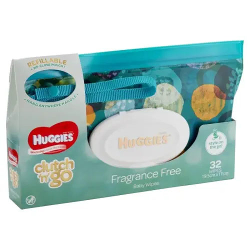 Huggies Wipes Clutch N Go 32 Pack | Baby Bunting AU