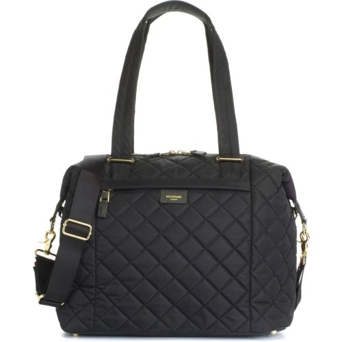 Storksak Stevie Water Resistant Quilted Diaper Bag, Black Quilted