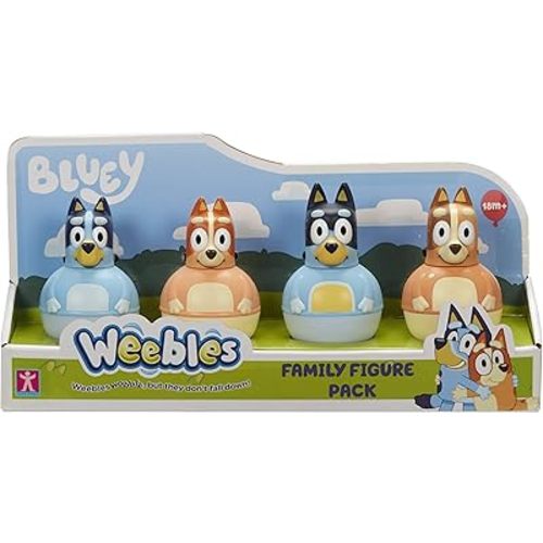 Character Options 07717 Four Pack, Weebles Wobble, Preschool Figures, Bluey Toys for 18mth+