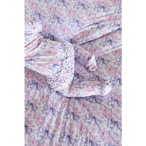 Leighton's Lavender Ruffle Zipper Footie | Caden Lane