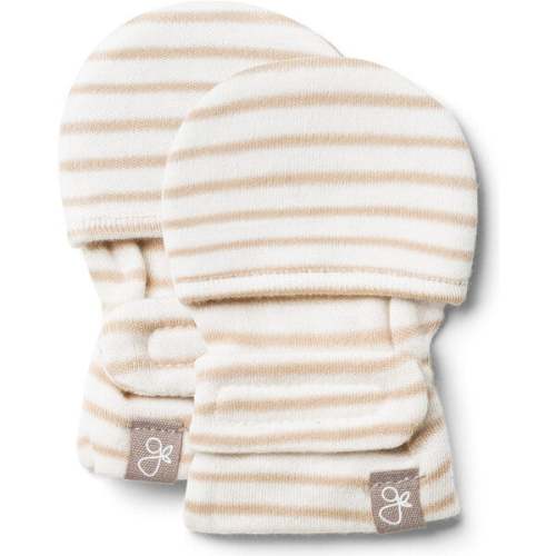 Viscose from Bamboo Organic Cotton Baby Mitts, Dune Stripe 3-6m