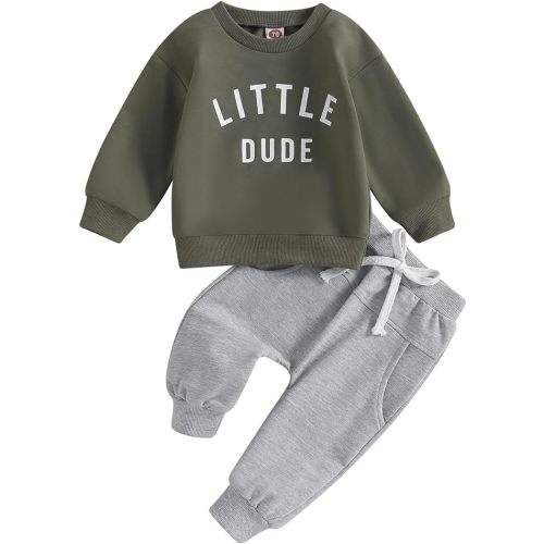 CIYCUIT Toddler Baby Boy Clothes Long Sleeve Sweatshirt Pants Set Fall Winter Outfits