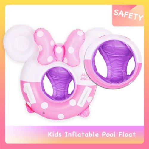 XinLe Baby Swimming Pool Floats for Kids Toddlers Girls Inflatable Pool Ring Float with Handles Aged 1-6 Years Summer Floaties Gift for Swimming Pool Accessories Pink