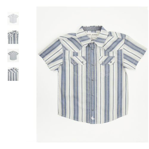 Cody James Toddler Boys' Roman Striped Short Sleeve Snap Western Shirt | Boot Barn