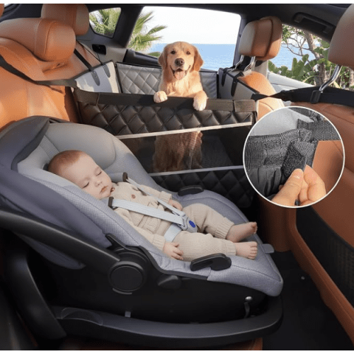 Large Dog Car Seat,Back Seat Extender for Dogs,Hard Bottom Seat Cover