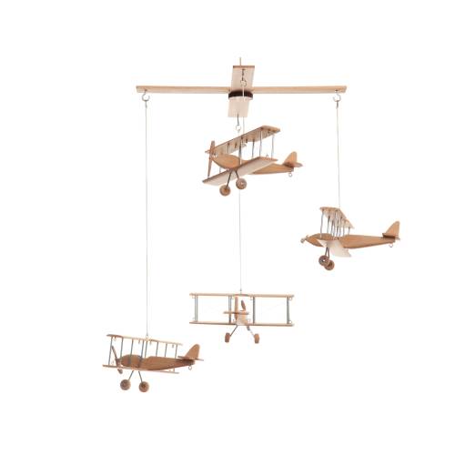 Limited edition Airplane kids mobile, 4 beech Hanging planes, Decorative wooden airplane, Travel theme nursery, baby shower gift, Nursery