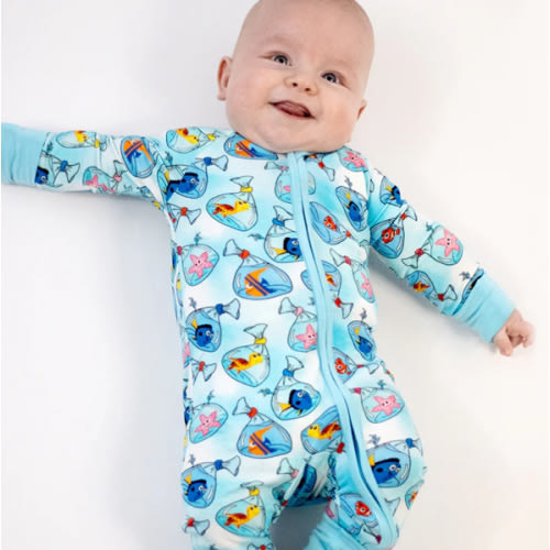 FancyPrince Finding Clownfish Baby Bamboo Zipper Romper Pajamas
