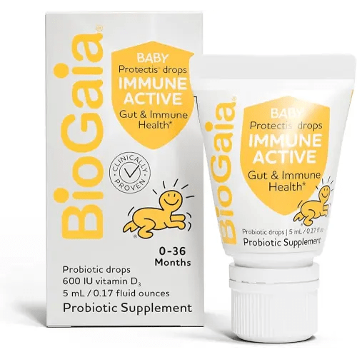 BioGaia Immune Active Baby Probiotic Drops + Vitamin D | for Digestive & Immune Health | for Babies & Toddlers 0-36 Months | Pediatrician Trusted | Allergen, Dairy, Soy & Gluten Free