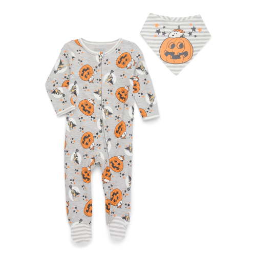 Baby Character Halloween Footed Sleep N Play & Bib Set, 2-Piece, Sizes Newborn-6/9 Months