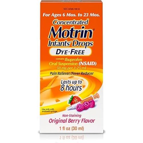 Motrin Infants Concentrated Liquid Medicine Drops with Ibuprofen, Berry, 1 fl. oz