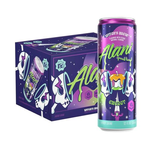 Alani Nu WITCH'S BREW Sugar Free Low Calorie Energy Drinks | 200mg Caffeine | Biotin B Vitamins | Zero Sugar | 15 Calories | 12 Fl Oz Cans | 12 Pack
