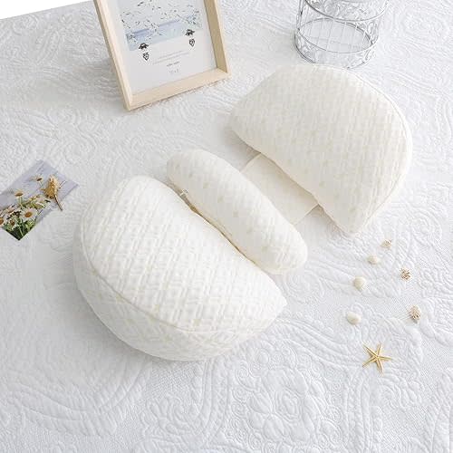 Pregnancy Pillow for Side Sleeper, Double Wedge Pillow for Maternity, Side Sleeping Pillow for Belly, Waist, Back Support, Detachable and Removable Outercase, Easy to Clean