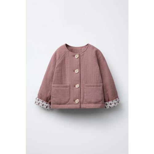 TEXTURED QUILTED JACKET - Pale pink | ZARA United States