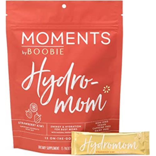 Boobie Hydromom Electrolyte Drink Mix for Moms, Organic Hydration Supplement with Electrolytes + Vitamin B for Pregnancy, prenatal, and Lactation Support