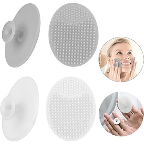 Silicone Face Scrubber Exfoliator Facial Cleansing Pads Precision Pore Cleansing Pad Acne Blackheads Removing Face Brush Baby Shower Tool Brushes, Valentine's Day Gift for Makeup Lover