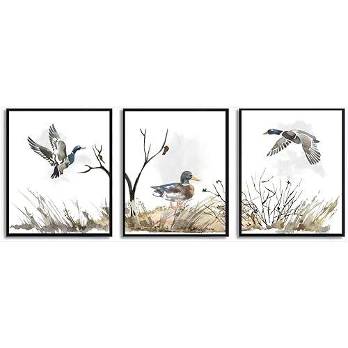 Duck Pictures for Nursery, Duck Wall Art Prints for Kids,Mallard Duck Wall Art Nursery,Duck Nursery Wall Art,Mallard Duck Nursery Decor for Baby ,Duck Nursery Prints, Duck Hungting Nursery Decor for Baby boys Girls,Duck Hunting Artwork,Mallard Duck Baby