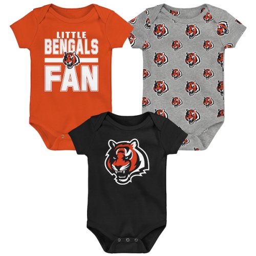 Cincinnati Bengals Outerstuff Newborn Little Tike 3-Piece Bodysuit Set