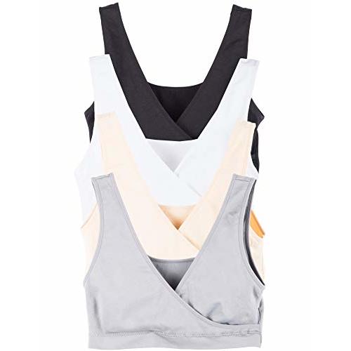 Caramel Cantina 4 Pack Nursing Maternity Women’s Sleep Comfort Bralette Bra