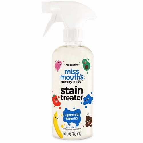 Miss Mouth's Messy Eater Stain Treater Spray for Baby & Kids – 16 oz – Newborn & Baby Essentials – Stain Remover for Food, Grease, Coffee & More – Gentle on Laundry, Fabric & Underwear