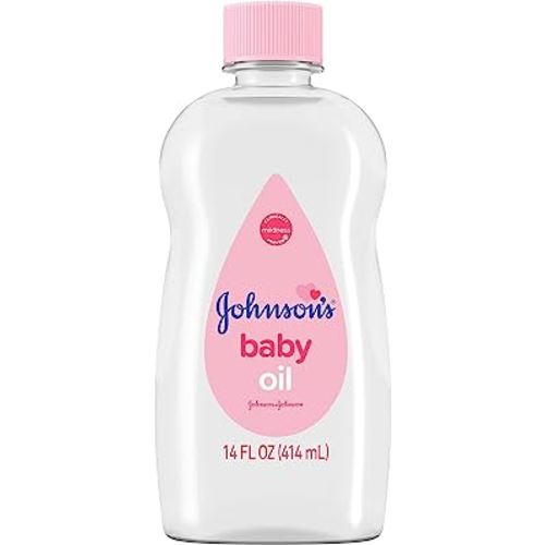 Johnson's Baby Oil, Pure Mineral Oil to help Prevent Moisture Loss for baby, Kids & Adults, Gentle & Soothing Baby Massage Oil for Dry Skin Relief, Original Scent, 14 fl. oz(Pack of 6)