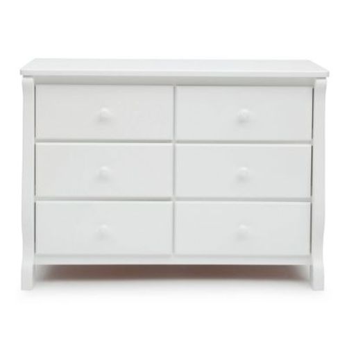 Delta Children Universal 6 Drawer Dresser With Interlocking Drawers - Gray
