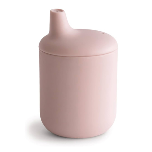 mushie 100% Silicone Baby Sippy Cup | 6 Months+ (Blush)