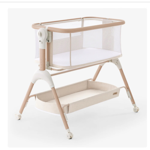 HARPPA Cuddly Signature | 3-in-1 Rocking Baby Bassinet & Bedside Sleeper with Anti-Reflux Mattress for Newborns | Attaches to Bed, Adjustable Height, Tool-Free Setup, Portable Wheels, CPSC Certified, Gentle Rocking Motion | Ideal for Infants, Safe Co-Slee