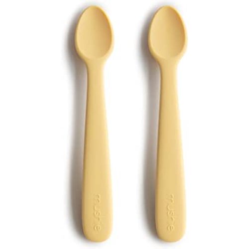 Mushie - Silicone Baby Spoons - 2pcs - Pale Daffodil