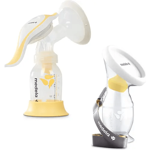 Medela Manual Breast Pump Set - Perfect Pair Bundle, Includes Harmony Manual Breast Pump & Silicone Breastmilk Collector