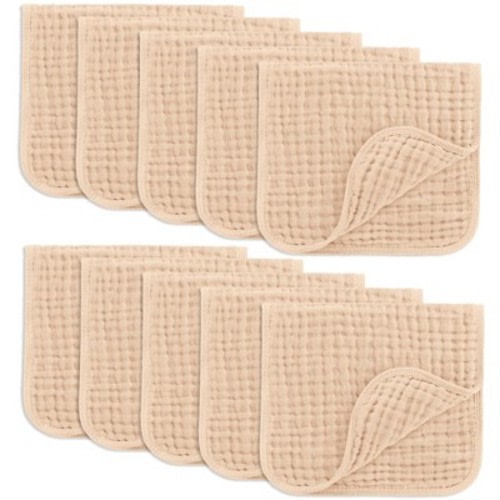 Muslin Burp Cloths Large 100% Cotton by Comfy Cubs