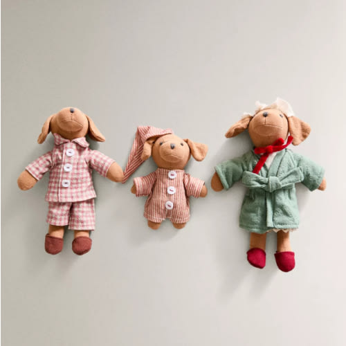Children’s Dog Family Plush Toy Set (Set of 3)
