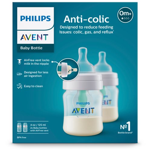 Avent Natural Feeding Classic 4 oz Bottles (0+ Months)