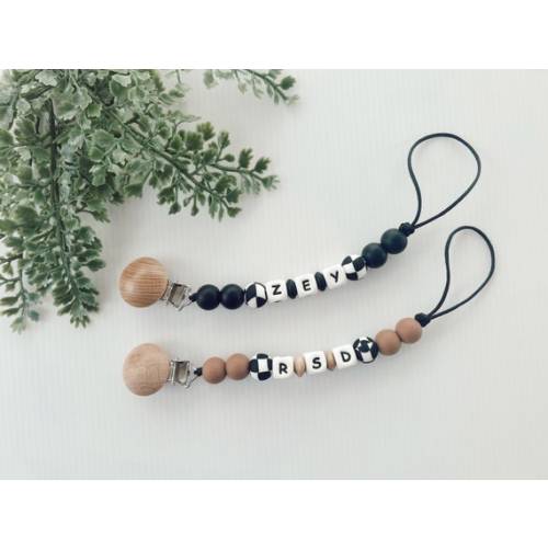 Checkered Personalized Custom Pacifier Clip Custom Baby Name Personalized Baby Gift Baby Shower Newborn Gift - Etsy