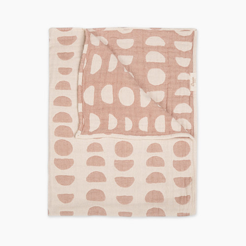 Crane Baby Cotton Muslin Jacquard Blanket - Copper Moon
