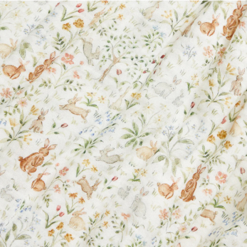 RL Baby x Riley Sheehey Cotton Blanket in Bunny Meadow | Over The Moon