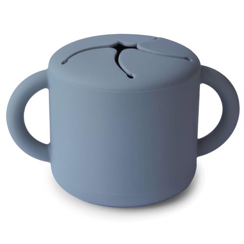 mushie Silicone Snack Cup | Spill Proof Food Container for Toddler and Baby (Tradewinds)