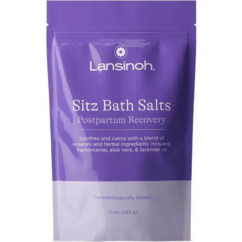 Lansinoh Sitz Bath Salts Postpartum Essentials, With Soothing and Calming Ingredients Including Lavender Oil, Frankincense and Aloe Vera, 10 Ounce