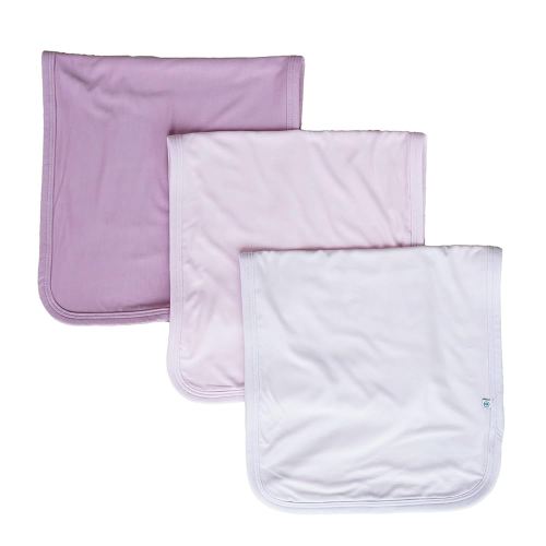 Caden Lane Premium Baby Burp Cloths, Ultra Soft & Absorbent, Gender Neutral for Newborn, Boy & Girl, Essentials for Feeding & Teething, Machine Washable, 3-Pack, Purples