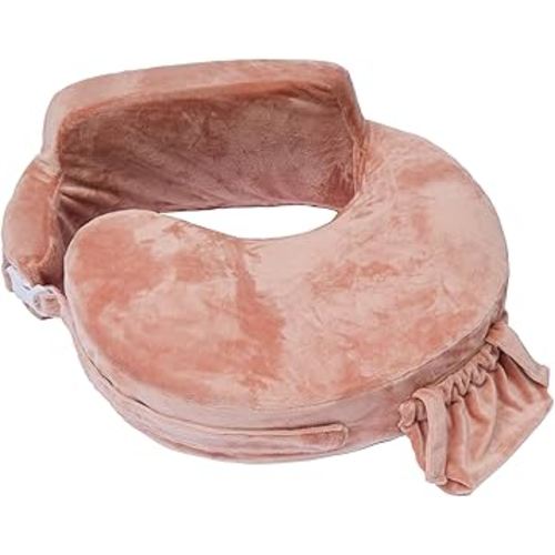 My Brest Friend Super Deluxe Nursing Pillow - Enhanced Comfort & Ergonomic Breastfeeding Pillow for Ultimate Support for Mom & Baby - Adjustable and with Handy Side Pocket, Dusty Rose