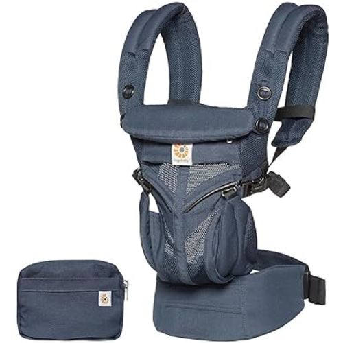 Ergobaby Omni 360 All-Position Baby Carrier for Newborn to Toddler with Lumbar Support & Cool Air Mesh (7-45 Lb), Midnight Blue