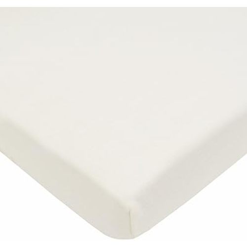 American Baby Company Fitted Mini Crib Sheet 24" x 38", Soft Breathable Neutral 100% Cotton Jersey Portable Sheet, Ivory, for Boys and Girls, Fits Most Pack N Play and Mini Crib Mattresses