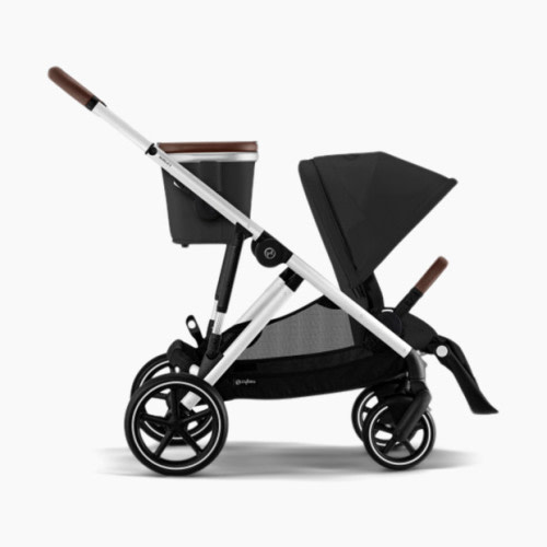 Gazelle S 2 Single to Double Stroller - Moon Black/Silver Frame